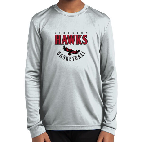 Stockton Hawks Basketball Youth Long Sleeve PosiCharge Competitor Tee Thumbnail