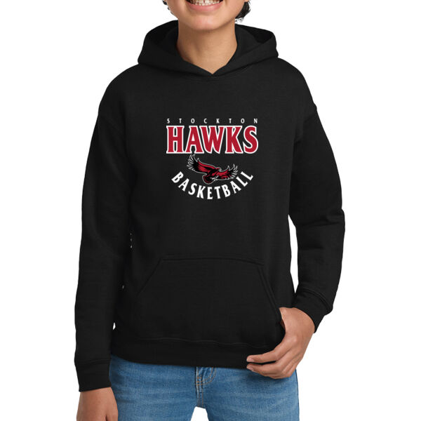 Stockton Hawks Basketball Youth Heavy Blend Hooded Sweatshirt Thumbnail